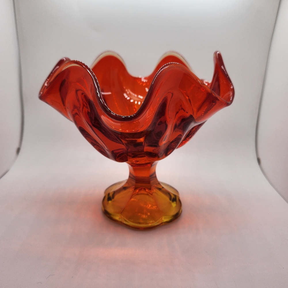 Vintage Viking Glass Orange Dish